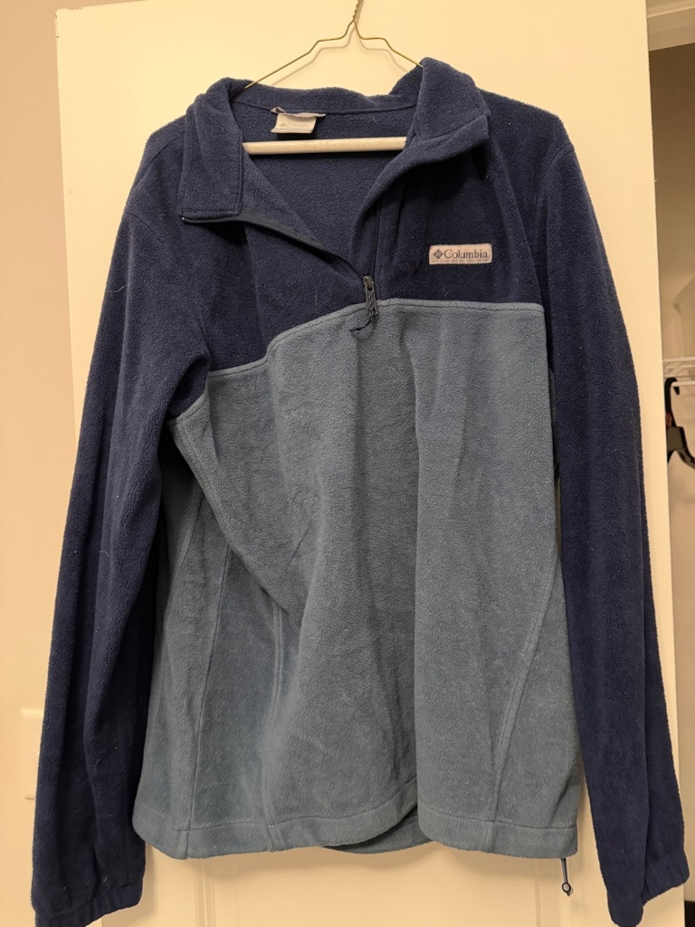 Columbia Navy and Light Blue Half-Zip Fleece Pullover